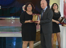 Winners of journalistic articles competition awarded on occasion of Novruz holiday. Azerbaijan, Baku, 17 match, 2016  